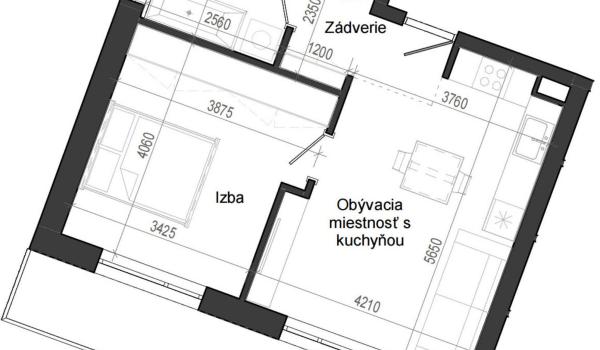 2 izbový byt B14 - 4A