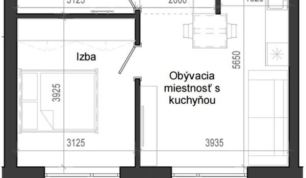 2 izbový byt B14 - 3I
