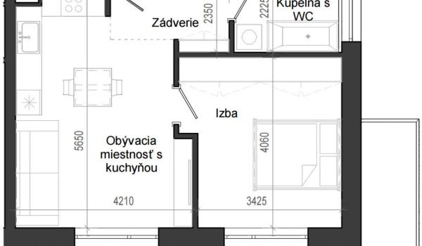 2 izbový byt B14 - 3G