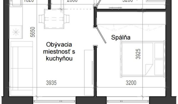 2 izbový byt B14 - 2H