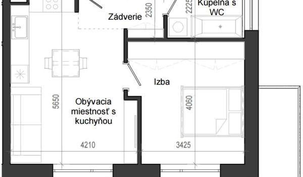 2 izbový byt B14 - 2G