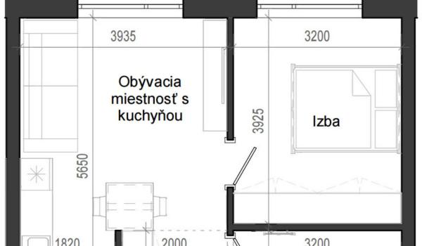 2 izbový byt B14 - 2E