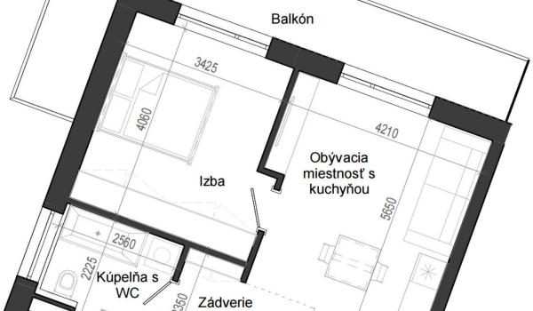 2 izbový byt B14 - 2B