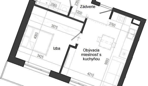 2 izbový byt B14 - 2A