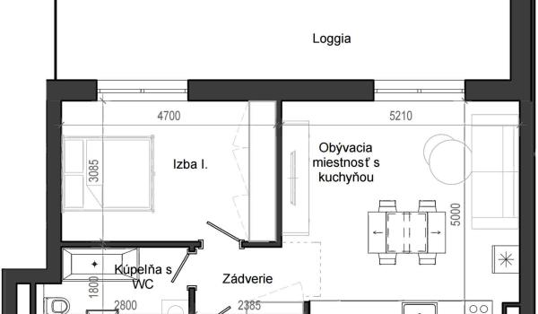 2 izbový byt B13 - 7E