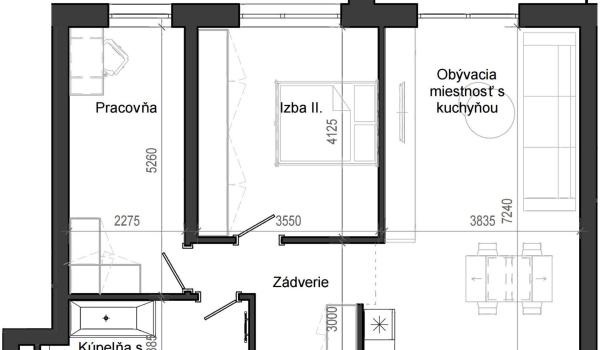 3 izbový byt B13 - 6E