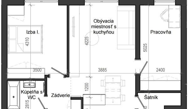 3 izbový byt B13 - 6D