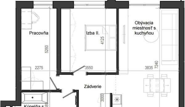 3 izbový byt B13 - 5E