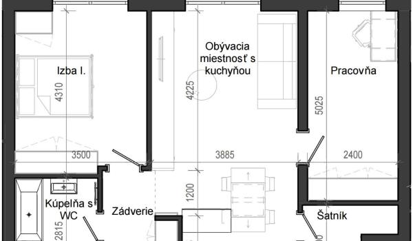 3 izbový byt B13 - 5D