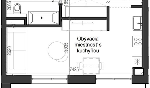 1 izbový byt B13 - 4H