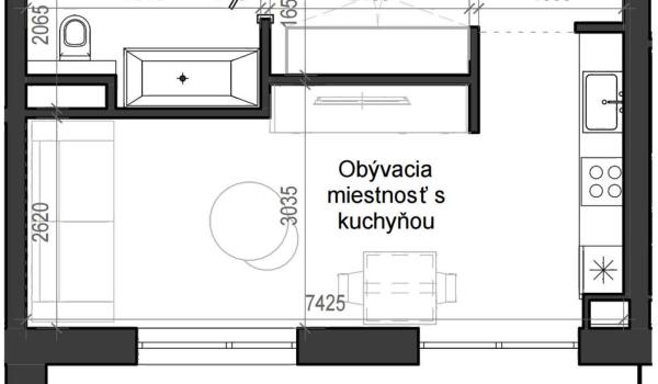 1 izbový byt B13 - 3H