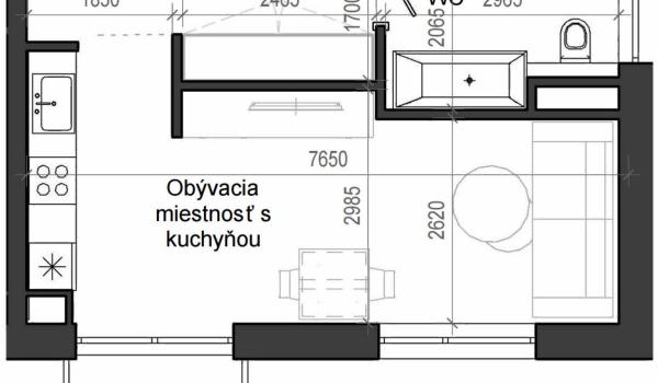 1 izbový byt B13 - 1G