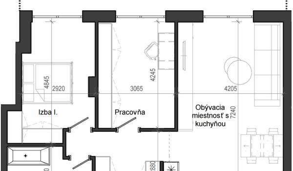 3 izbový byt B13 - 1E