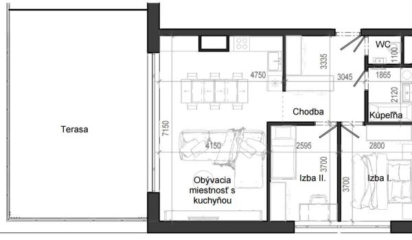3 izbový byt B12 - 5A