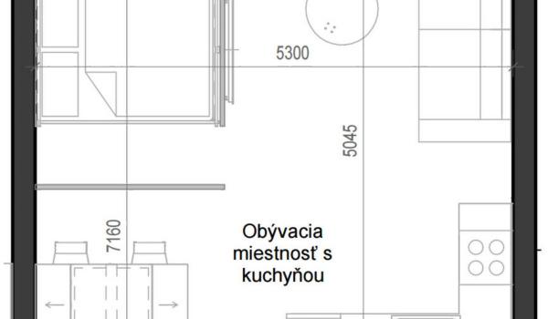 1 izbový byt B12 - 4F