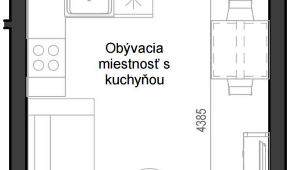 1 izbový byt B12 - 4B