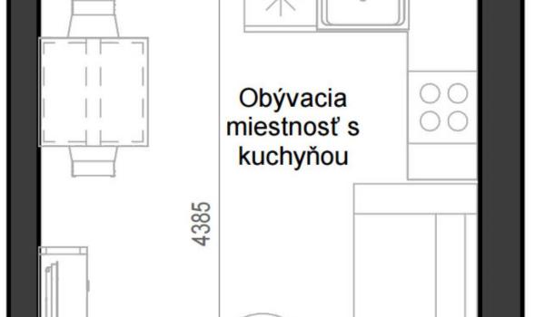 1 izbový byt B12 - 4A