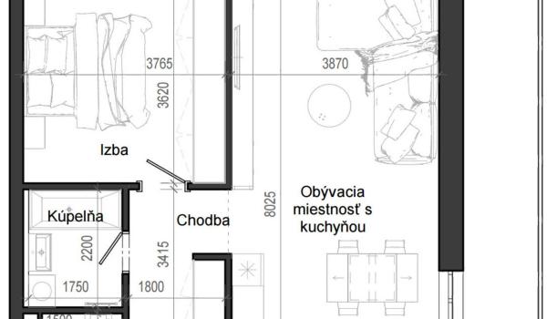 2 izbový byt B12 - 3G