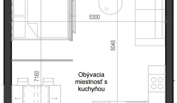 1 izbový byt B12 - 3F