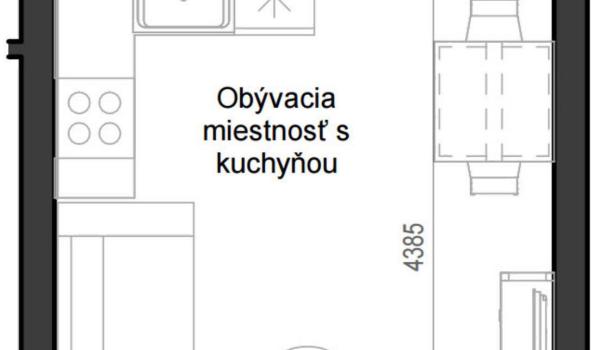 1 izbový byt B12 - 3B