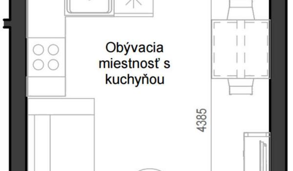 1 izbový byt B12 - 2B