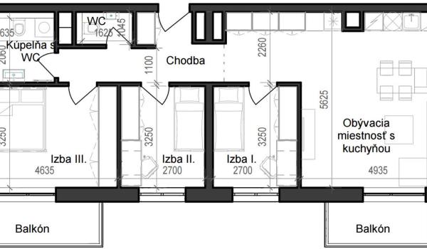 4 izbový byt B11 - 6A
