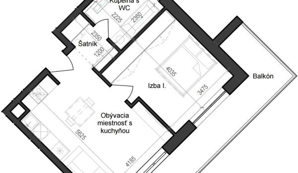 2 izbový byt B11 - 5G