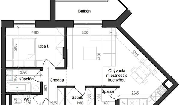 2 izbový byt B11 - 5E