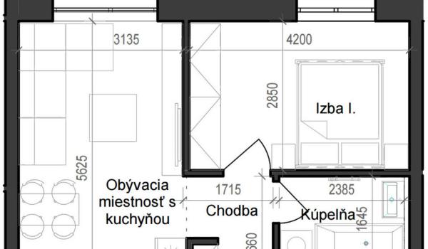 2 izbový byt B11 - 5D