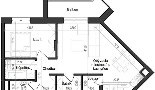 2 izbový byt B11 - 4E