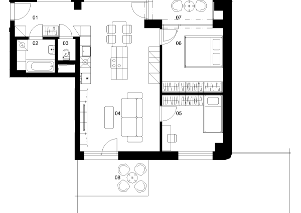 A1G - 3 izbový byt - Nové Mlynarce