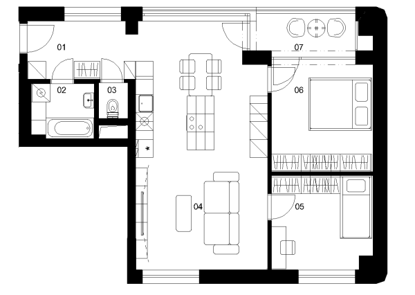 A4G - 3 izbový byt - Nové Mlynarce