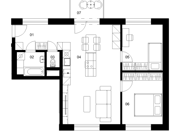 D2D - 3 izbový byt - Nové Mlynarce