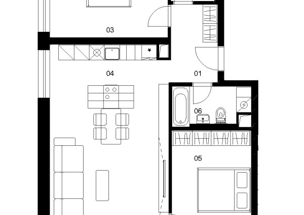 D3F - 3 izbový byt - Nové Mlynarce