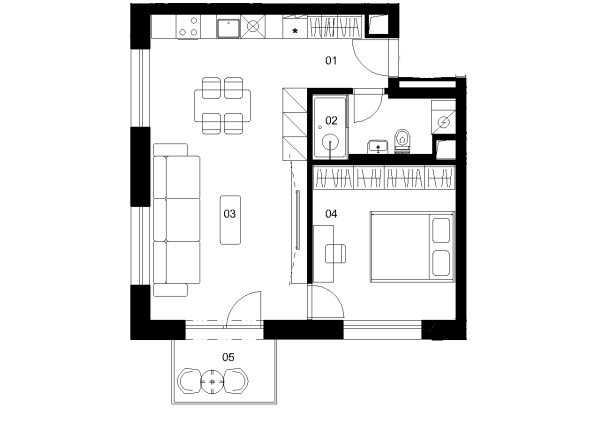 E2H - 2 izbový byt - Nové Mlynarce