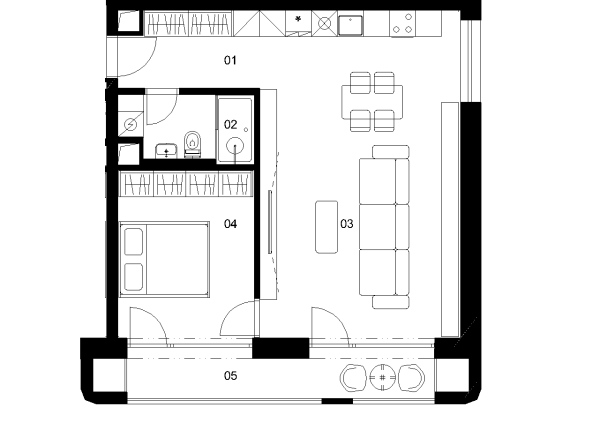 E3G - 2 izbový byt - Nové Mlynarce