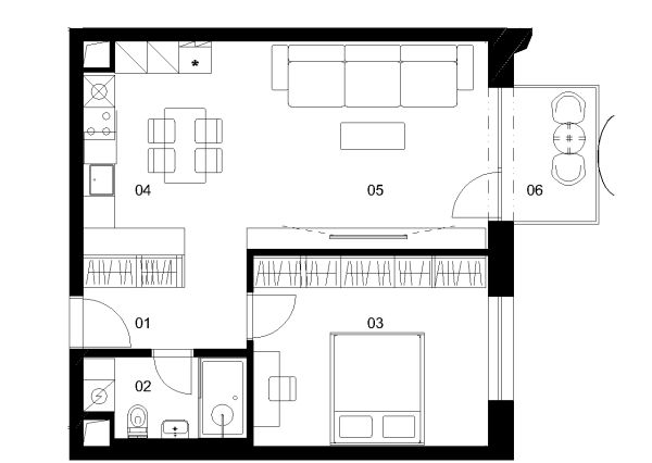 E4D - 2 izbový byt - Nové Mlynarce