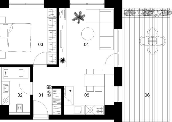 2 izbový byt B-5.7.