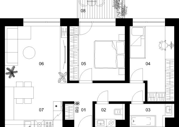 3 izbový byt B-2.1.