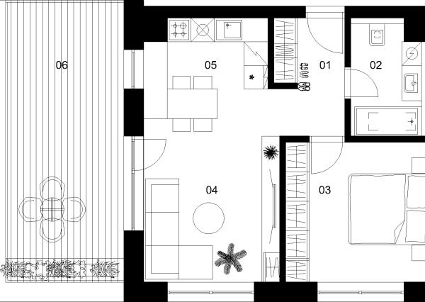 2 izbový byt C-5.2.