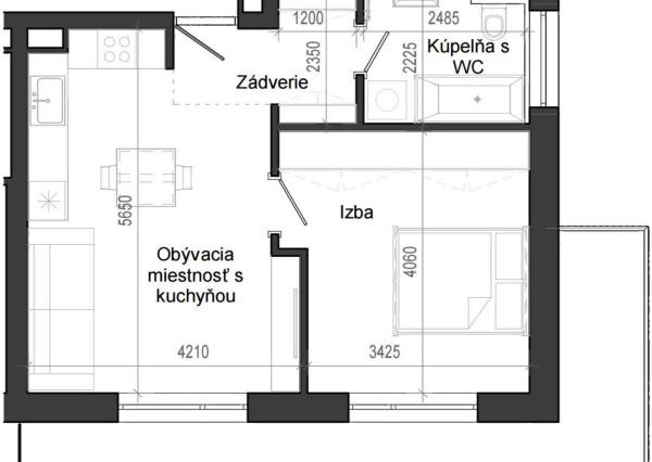 2 izbový byt B14 - 7E