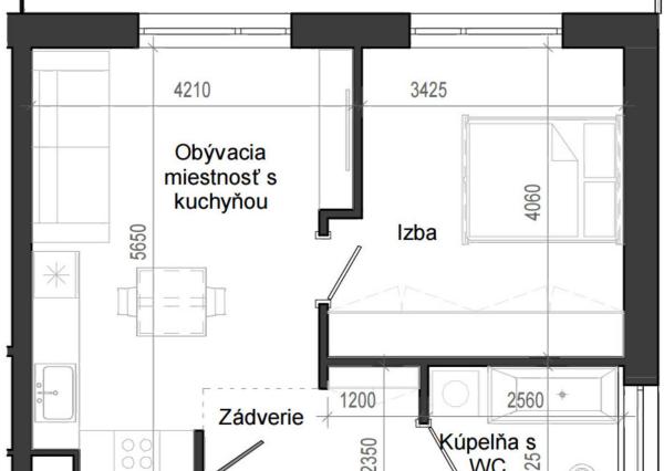 2 izbový byt B14 - 7D