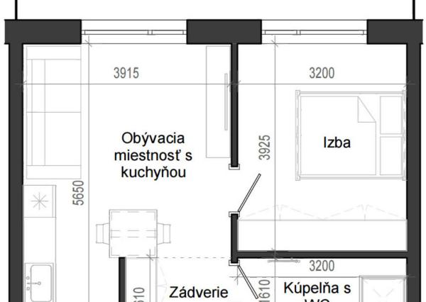 2 izbový byt B14 - 7C