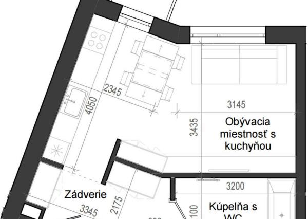 1 izbový byt B14 - 7A