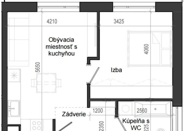 2 izbový byt B14 - 6D