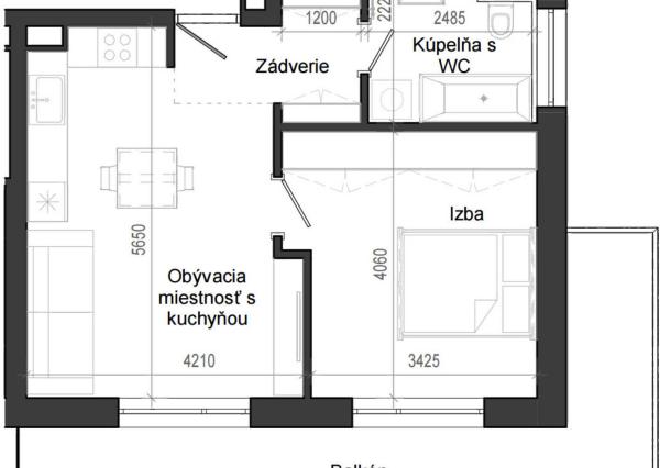 2 izbový byt B14 - 5F