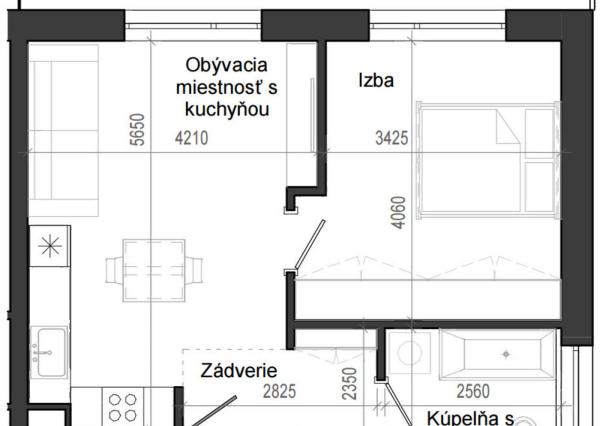 2 izbový byt B14 - 5E