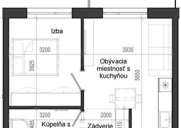 2 izbový byt B14 - 5C