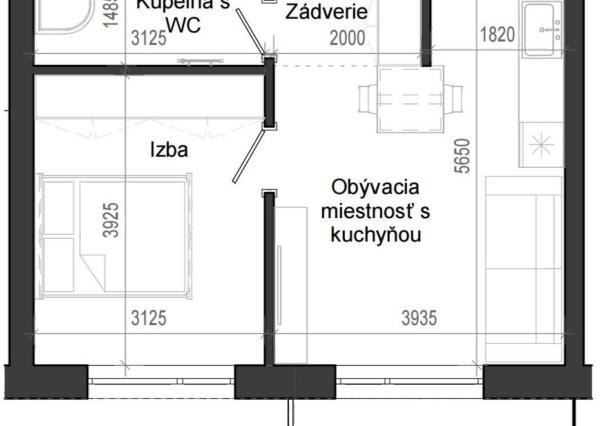 2 izbový byt B14 - 4I