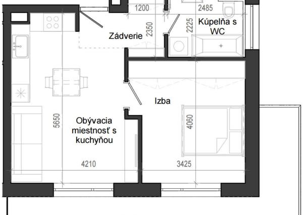 2 izbový byt B14 - 4G